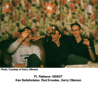 Ken Bellefontaine, Red Knowles and Gerry Otterson 1956