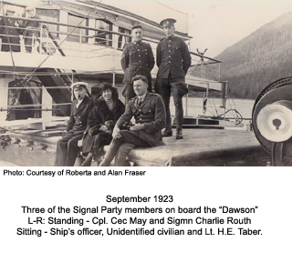 Signal Party on board SS Dawson- 1923