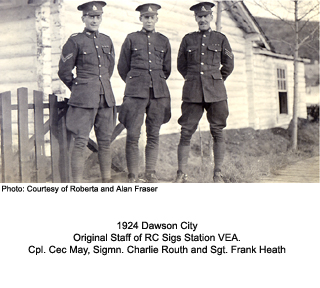 Cec May, Charlie Routh, Frank Heath, Dawson City 1923