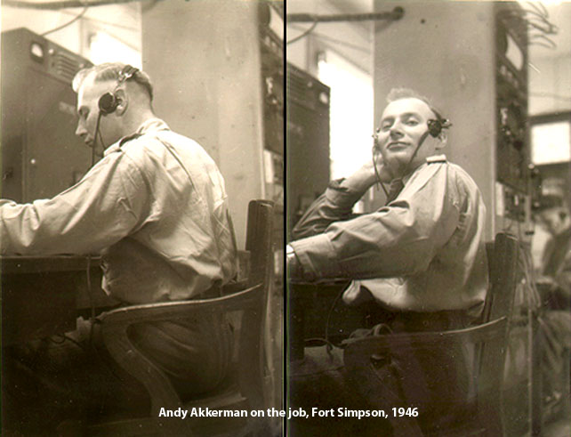 Andy Akkerman, Fort Simpson, 1944