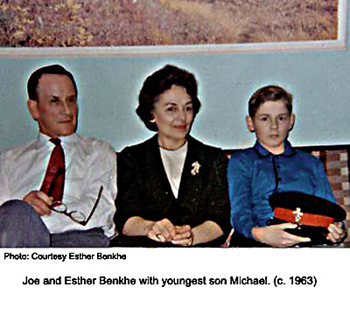 Joe, Esther and Michael Benkhe 1963