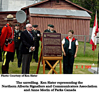 Unveiling of Parks Canada Plaque, Edmonton, 3 August 2005