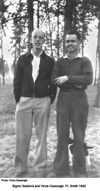 Gerry Gaisford and Vince Cavanagh, Ft. Smith 1942