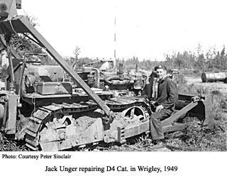 Jack Unger repairing D4 Cat.