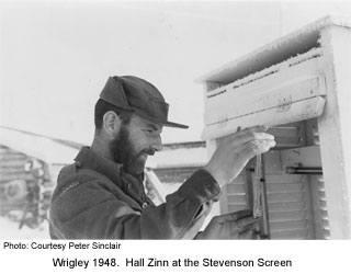 Hal Zinn taking temperature readings