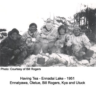 Mug-up time, Ennadai Lake 1951