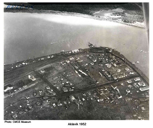 Aklavik, aerial photo 1952