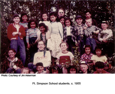 Ft Simpson school students 1955