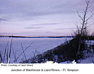 Junction MacKensie and Liard Rivers at Ft. Simpson