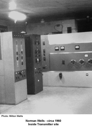 Interior of Transmitter site Norman Wells 1960