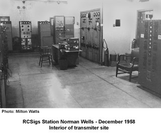 Interior of Signals station Norman Wells 1958
