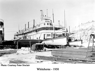 Steamboats in winter storage.
