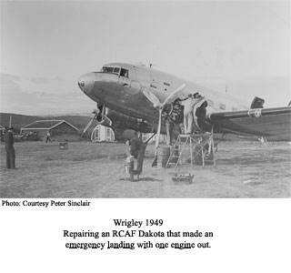 RCAF Dakota under repair